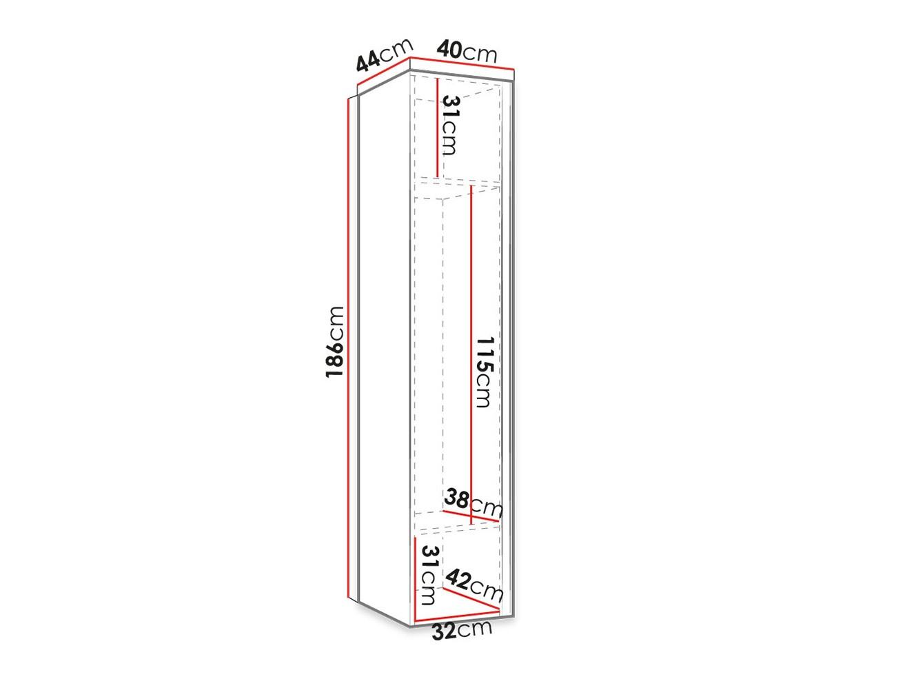 Skapis Hartford 392 (Balts)