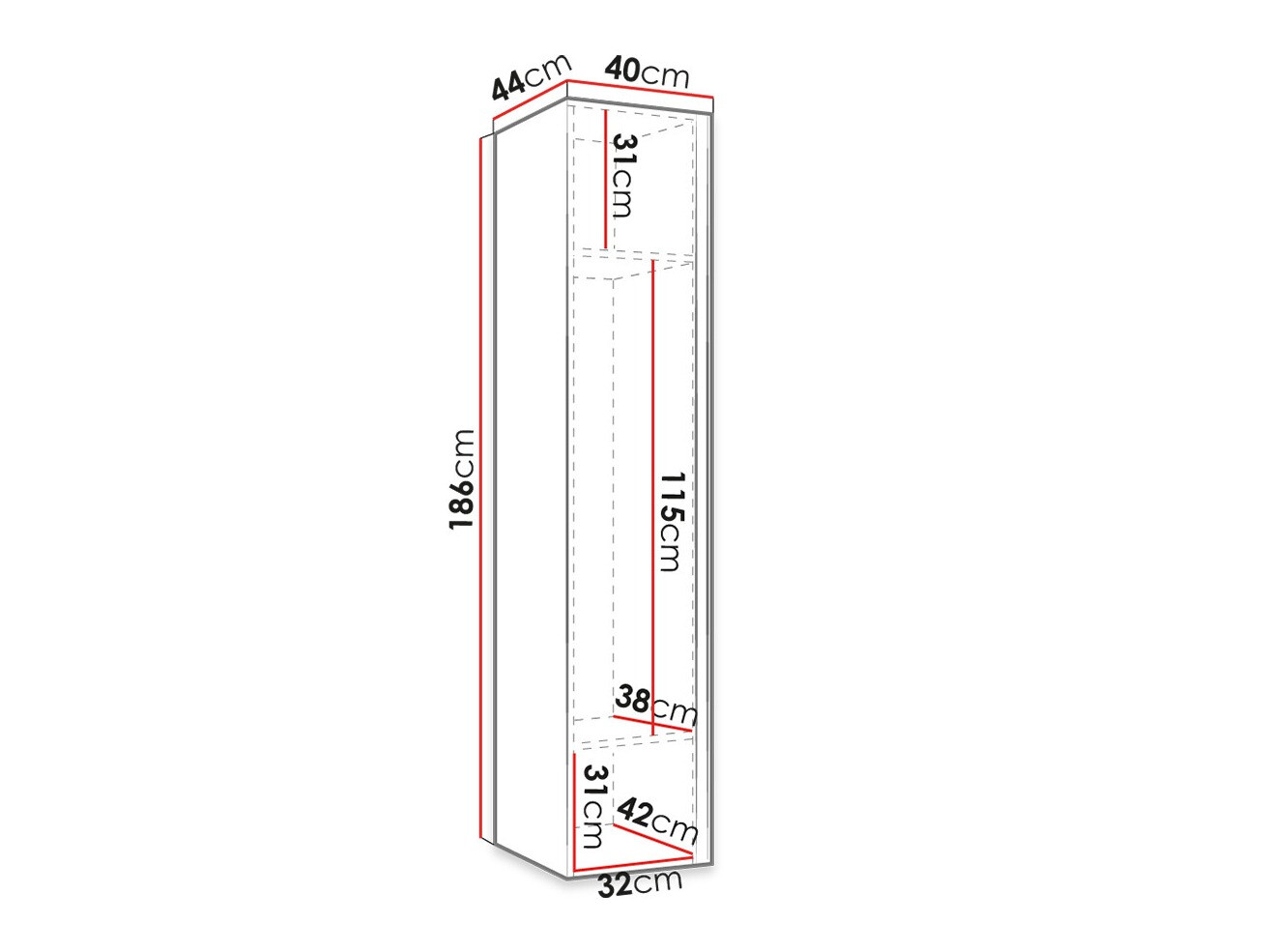 Skapis Hartford 393 (Balts)