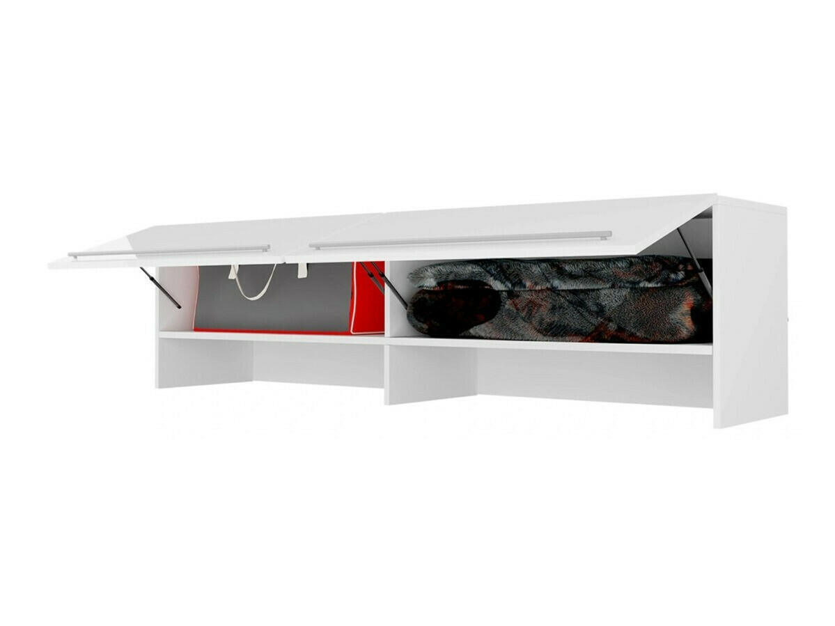 Skapis Concept Pro Lenart (Balts + Glancēts balts)