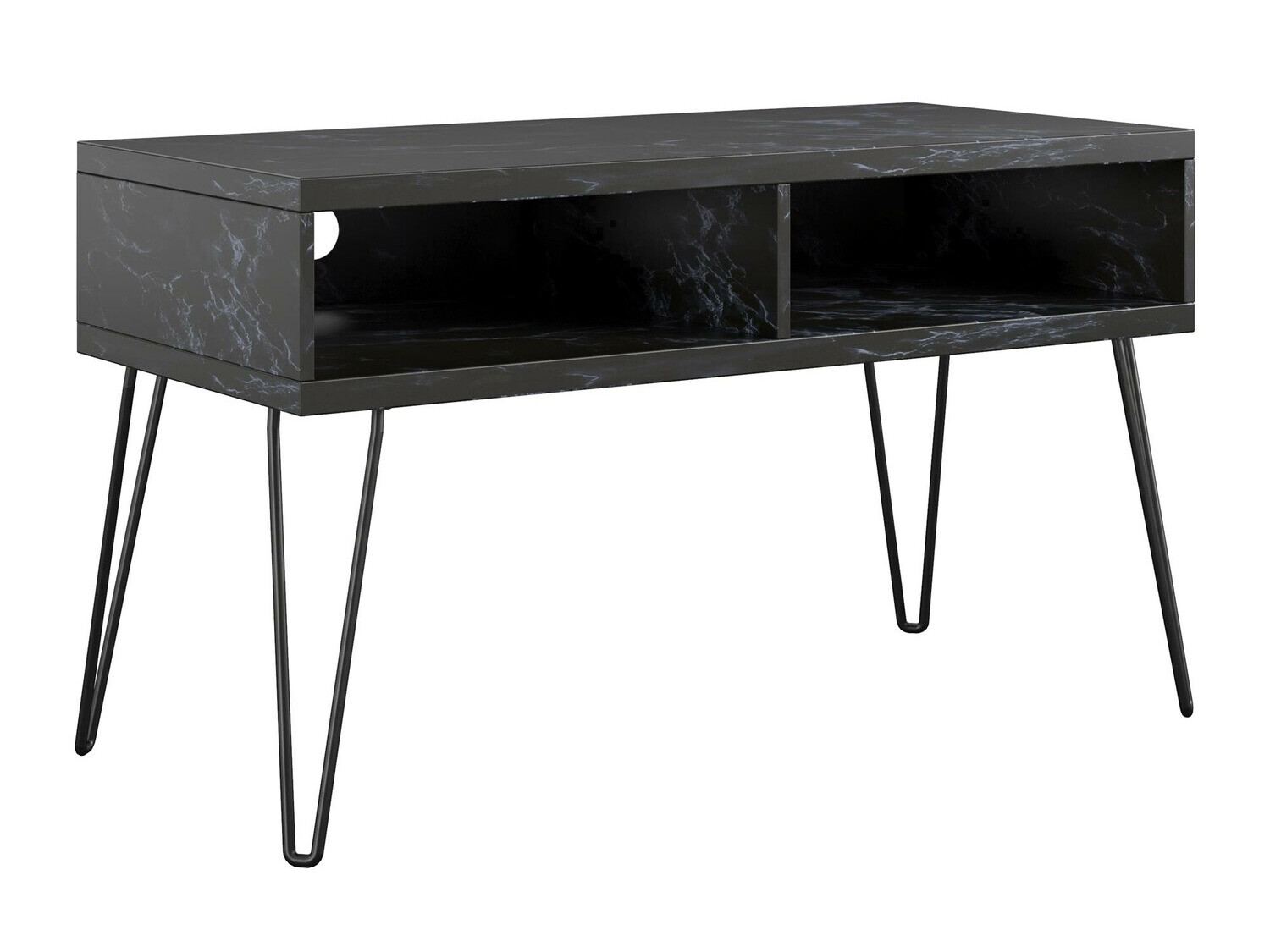 TV galds Tulsa 559 (Melnais marmors + Melns)