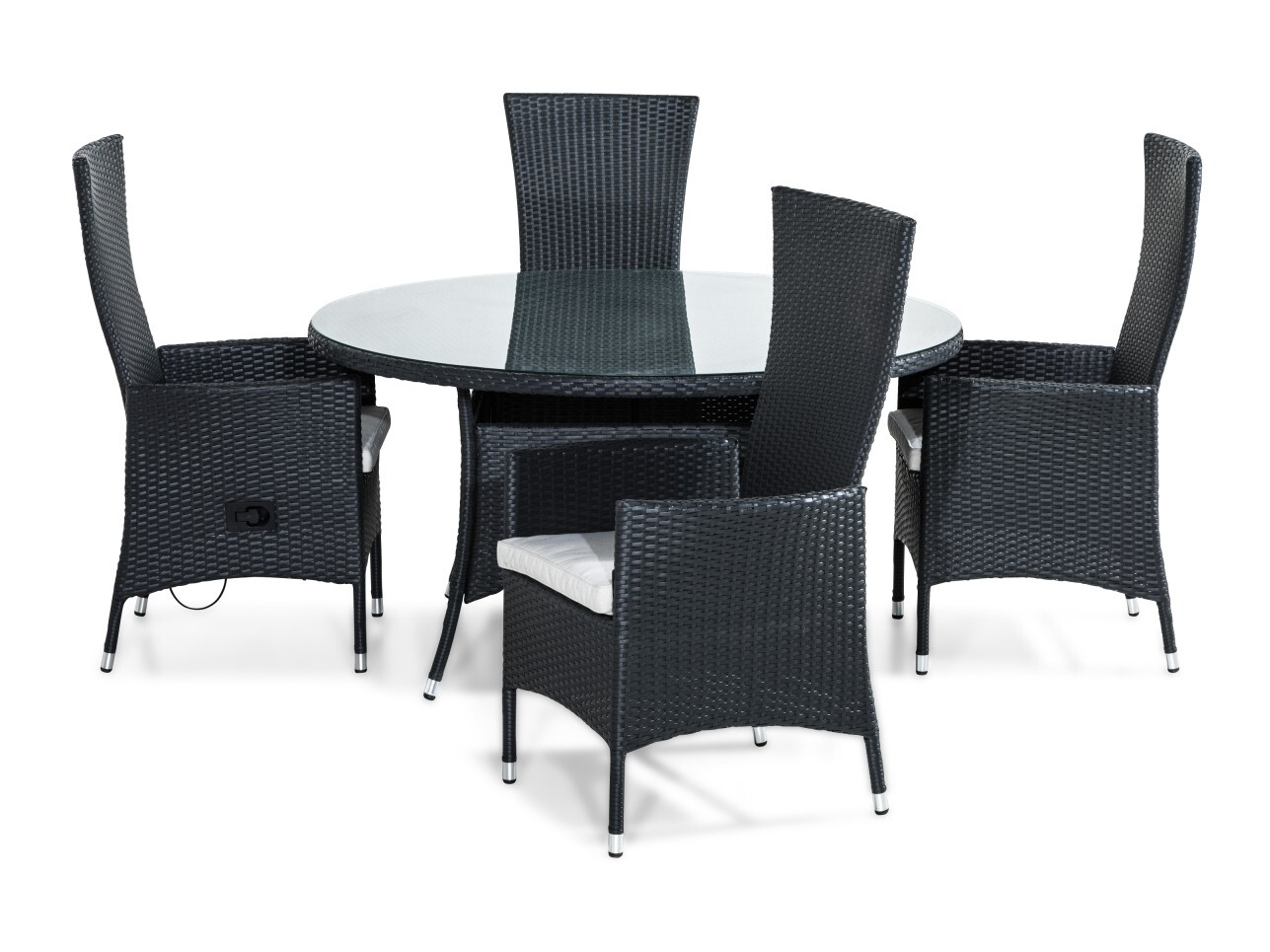 Galds un krēslu komplekts Comfort Garden 1396 (Melns)