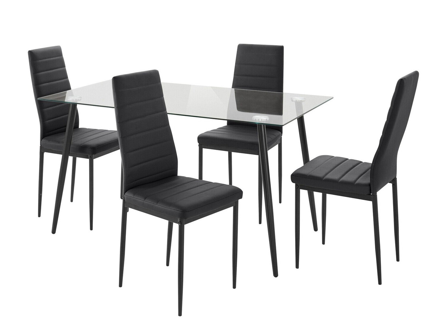 Ēdamistabas komplekts Denton 1081 (Melns)