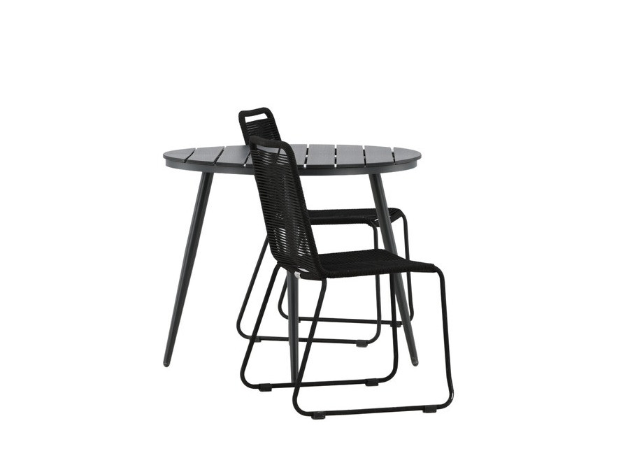 Galds un krēslu komplekts Dallas 3782 (Melns)