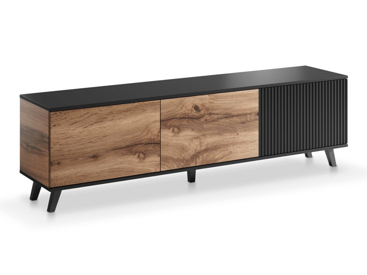 TV galds Luelia 115 (Melns + Votan ozols)