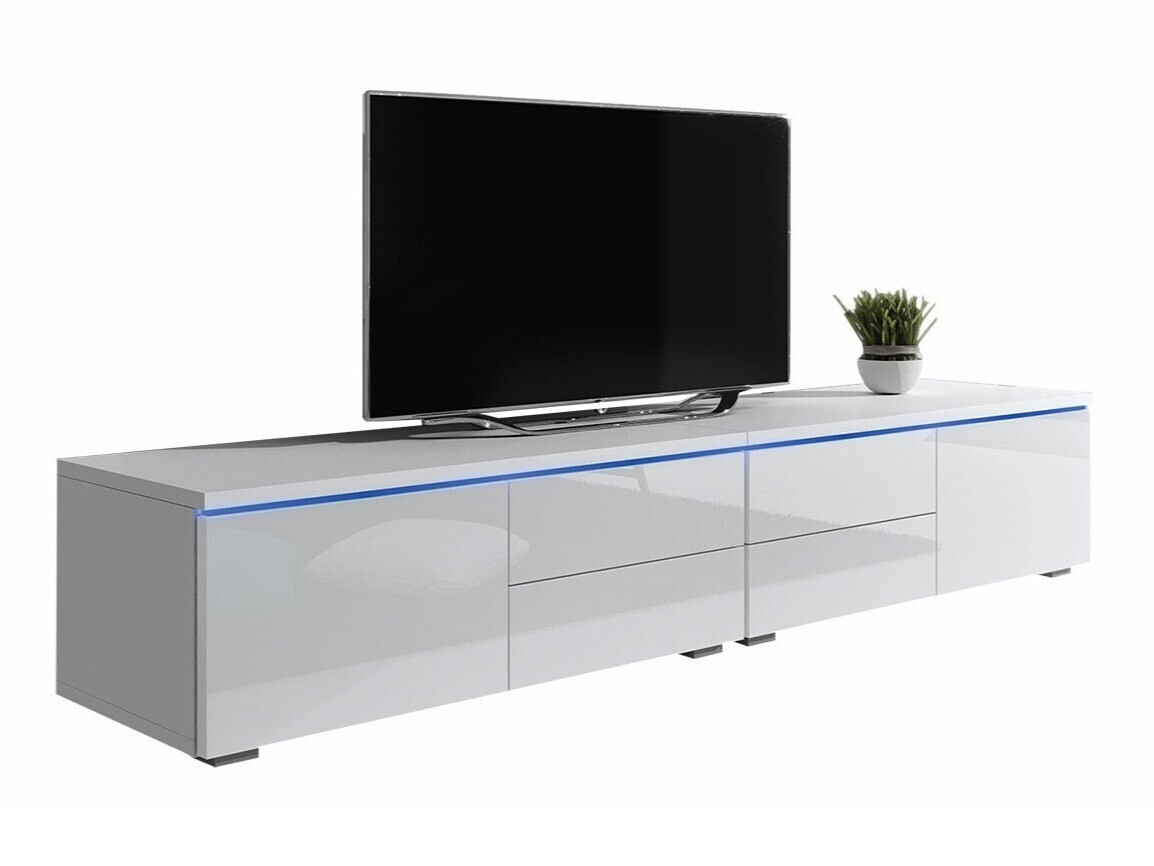 TV galds Hortus (Balts + Glancēts balts)