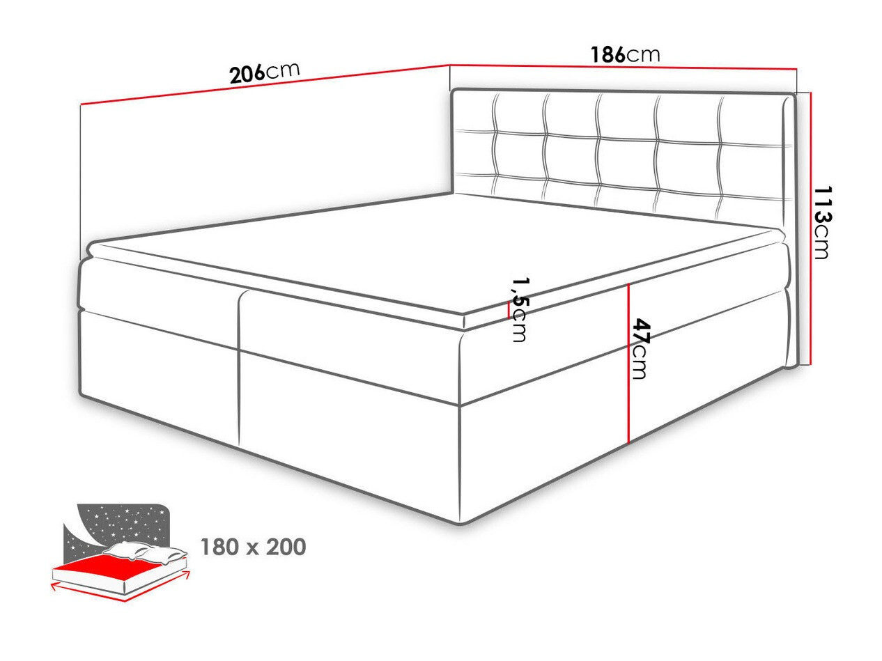 Kontinentālā gulta Comfivo Gaudens (Soft 017)