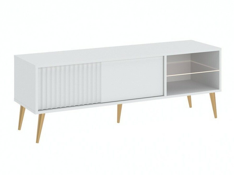 TV galds Cirferi 104 (Balts + Zelta)