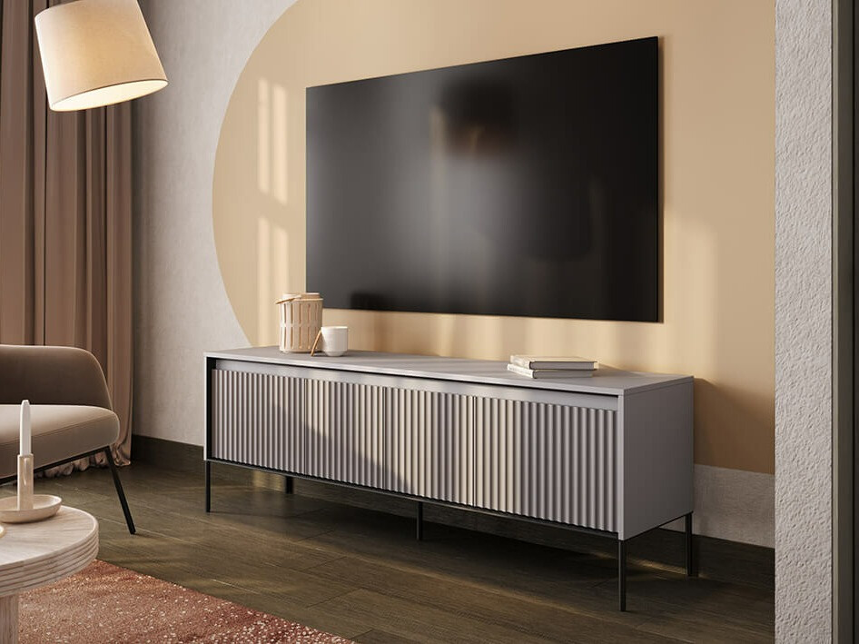 TV galds Fernolu 104 (Pelēks + Melns)