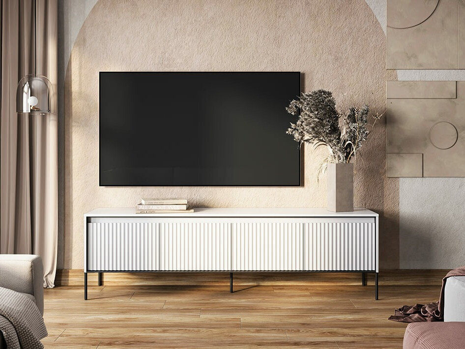 TV galds Fernolu 105 (Balts + Melns)