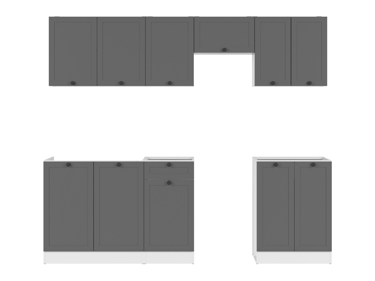 Moduļu virtuves komplekts Classic Grey 119