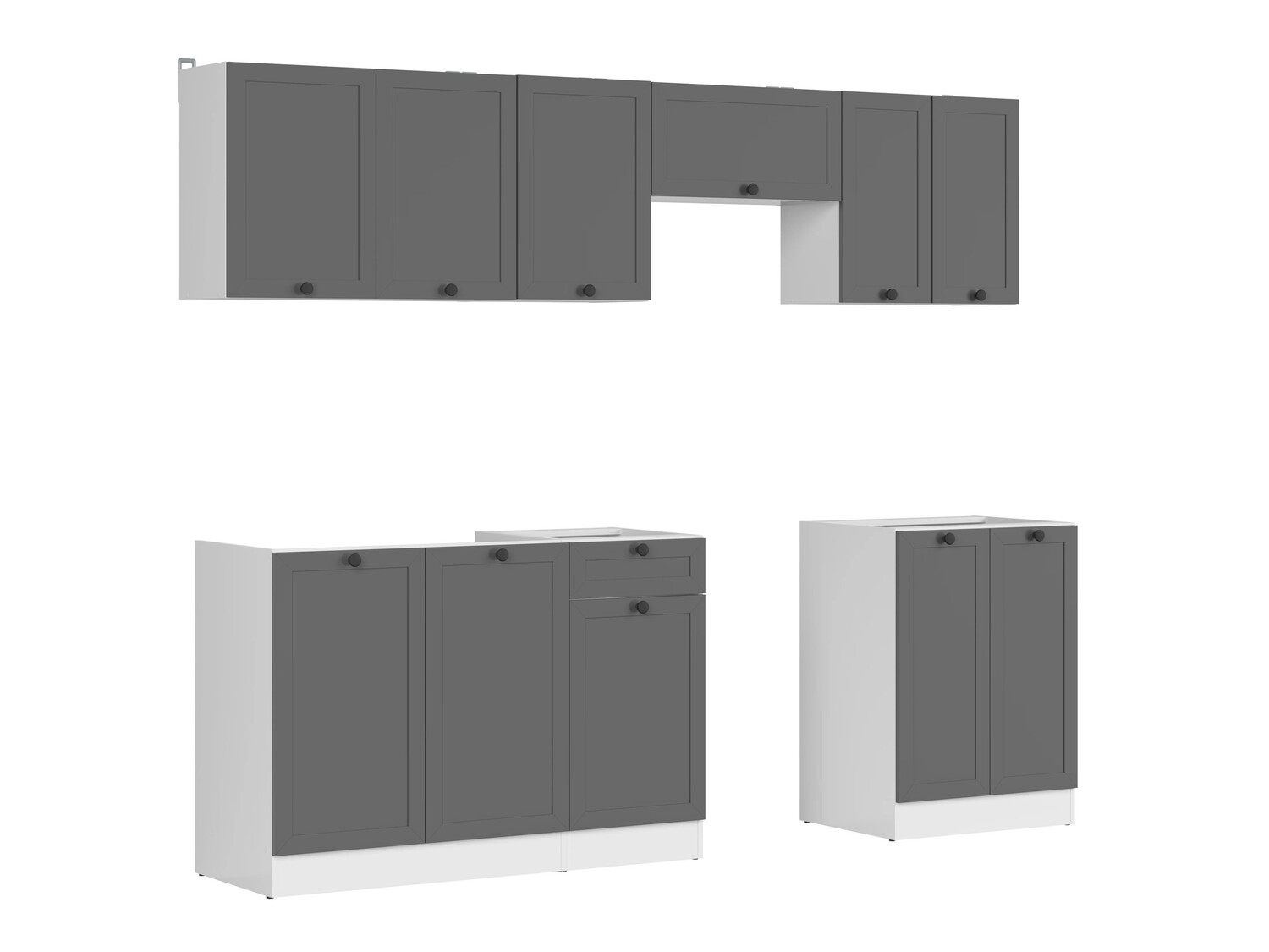 Moduļu virtuves komplekts Classic Grey 120