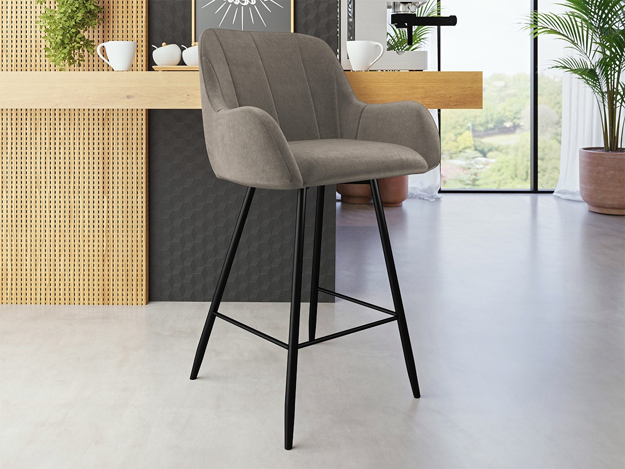 Bāra krēsls Jackson 102 (Melns + Magic Velvet 2209)