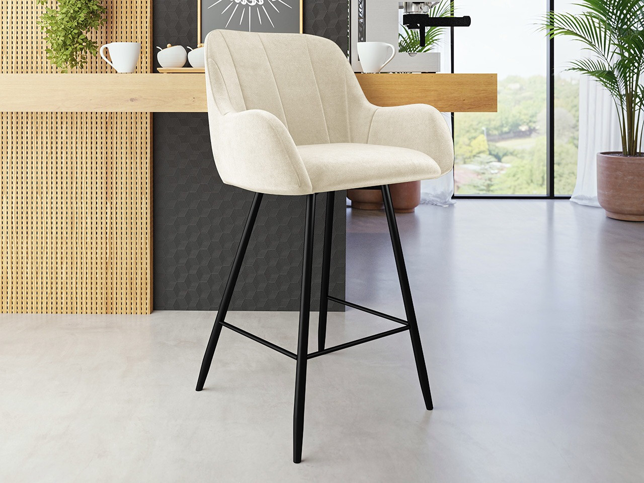 Bāra krēsls Jackson 102 (Melns + Magic Velvet 2250)