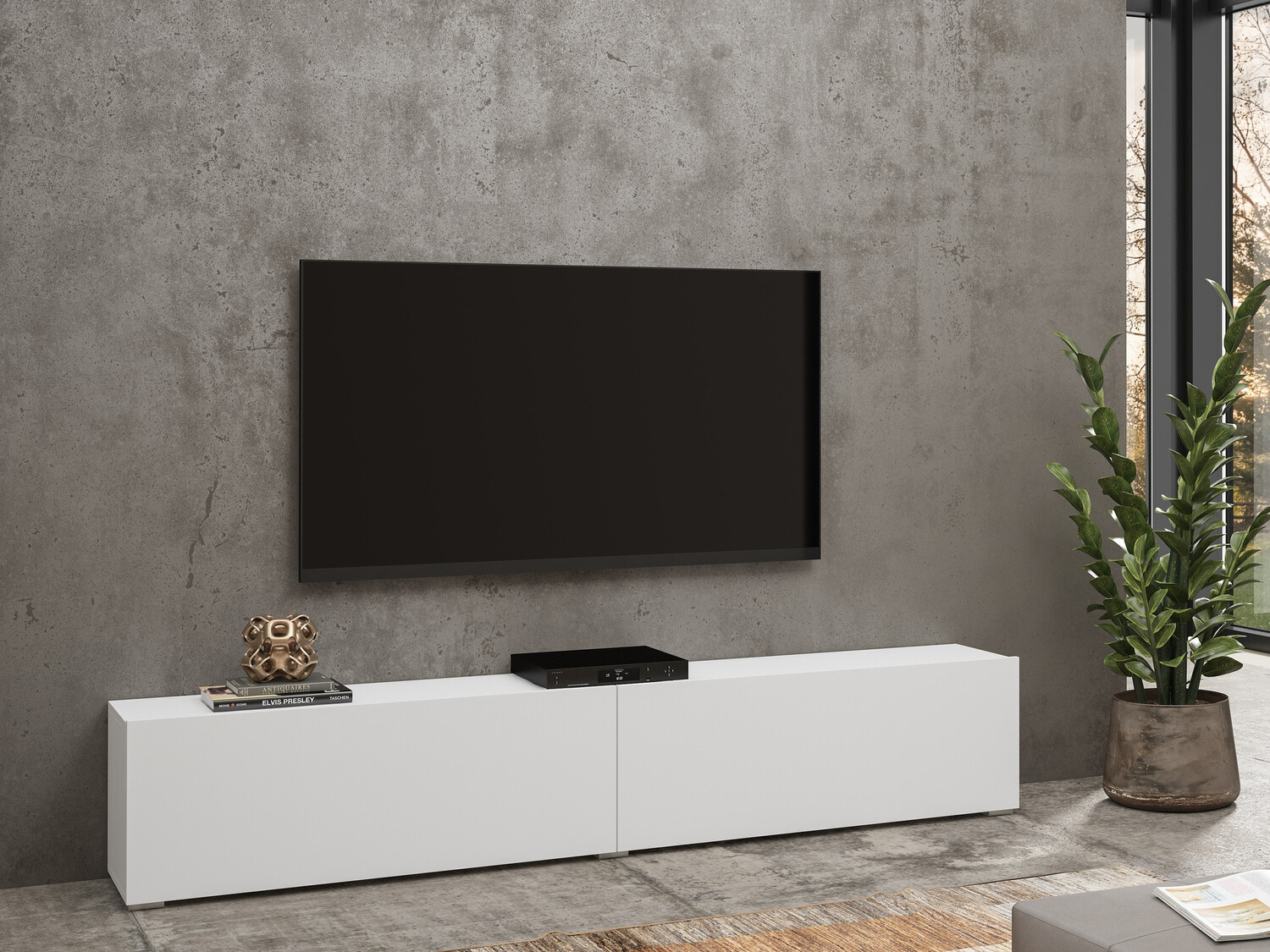 TV galds Revmiru 104 (Balts + Votan ozols)