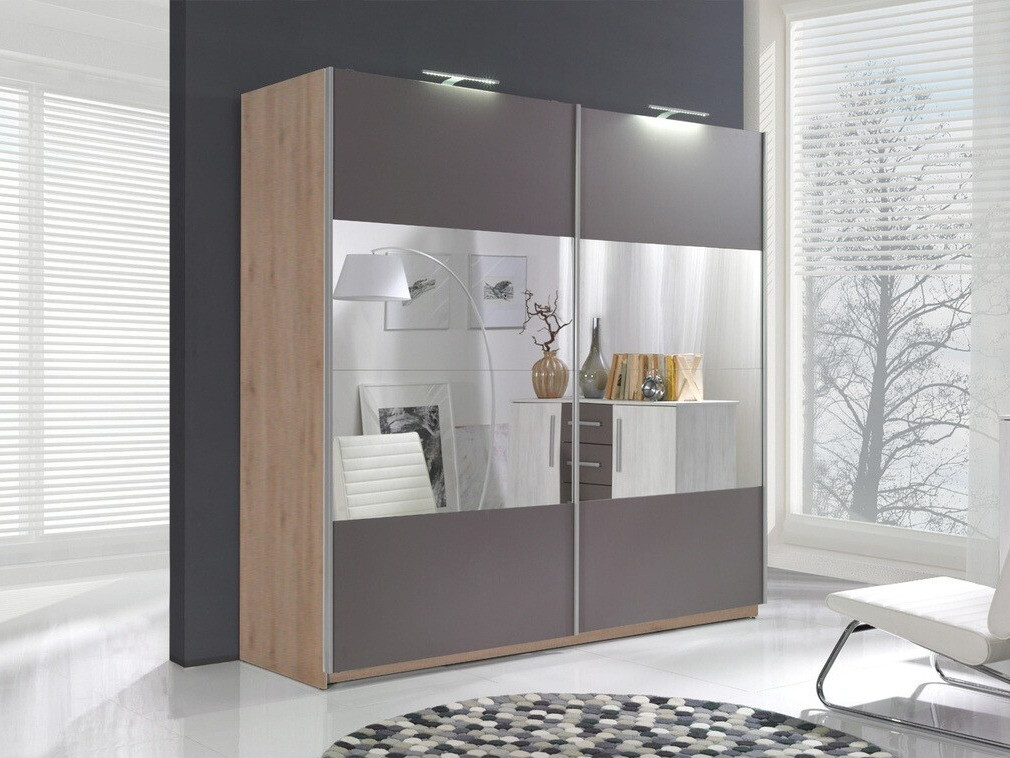 Skapis Murrieta 136 (Sanremo ozols + Pelēks)