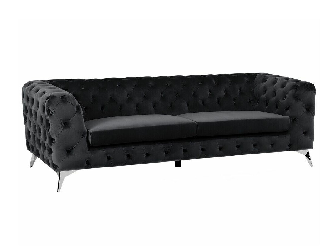 Chesterfield dīvāns Berwyn 185 (Melns)