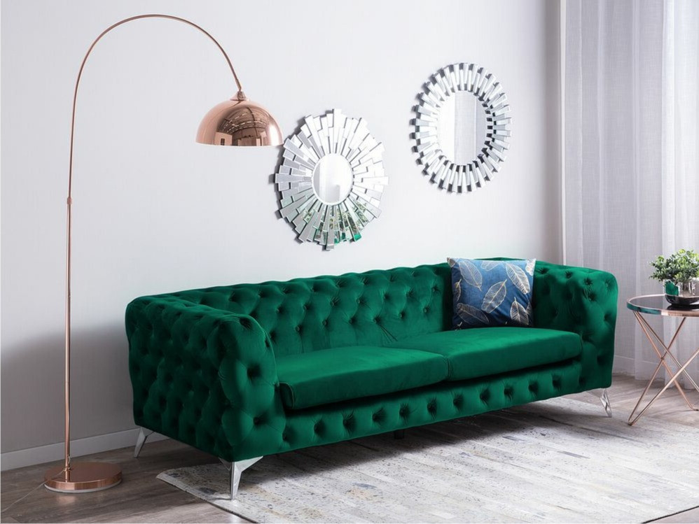 Chesterfield dīvāns Berwyn 185 (Zaļš)