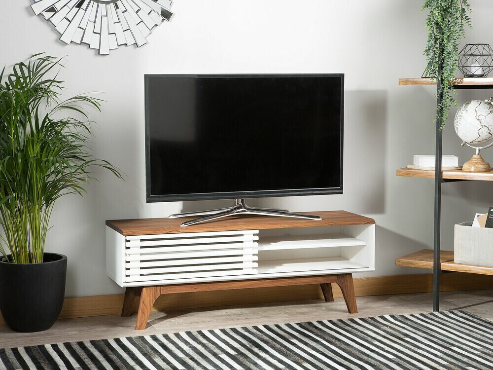 TV galds Berwyn 210 (Balts + Tumšs koks)