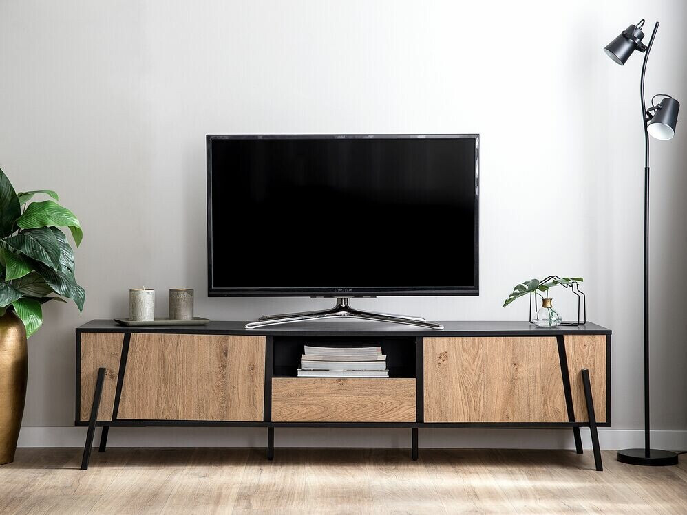 TV galds Berwyn 544 (Tumšs koks + Melns)