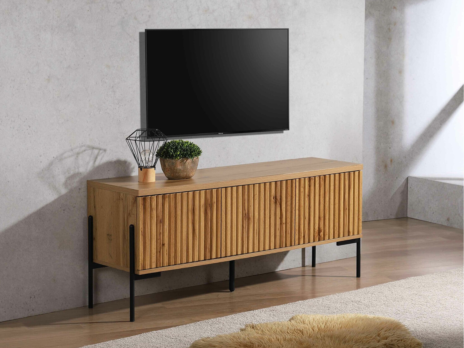 TV galds Denton 1189 (Melns + Votan ozols)