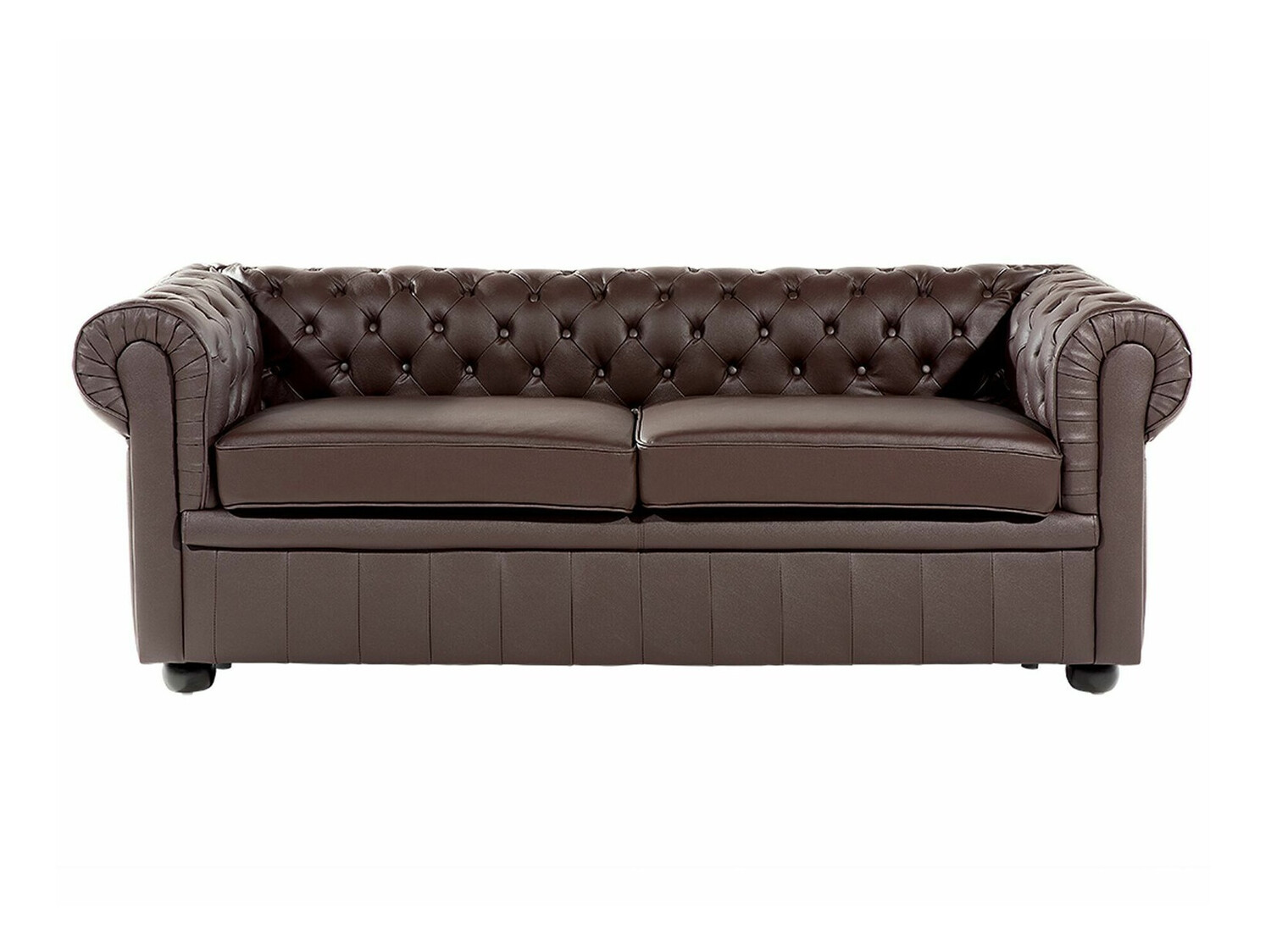 Chesterfield dīvāns Berwyn 832 (Tumši brūns)