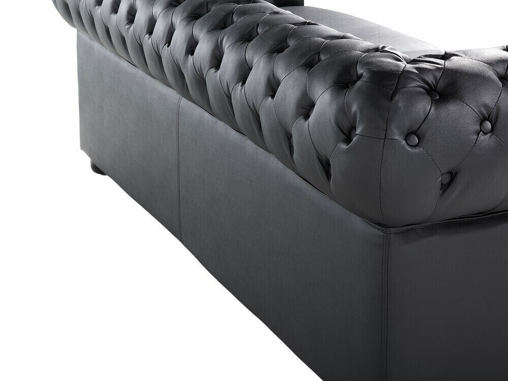Chesterfield dīvāns Berwyn 832 (Melns)
