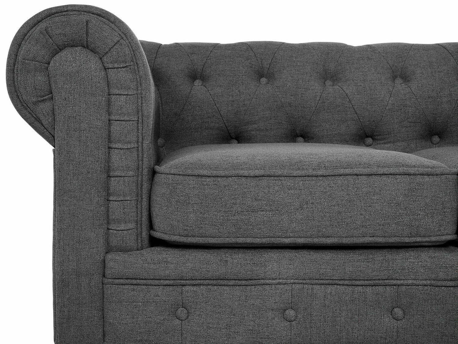 Chesterfield dīvāns Cirdoro 100 (Pelēks)