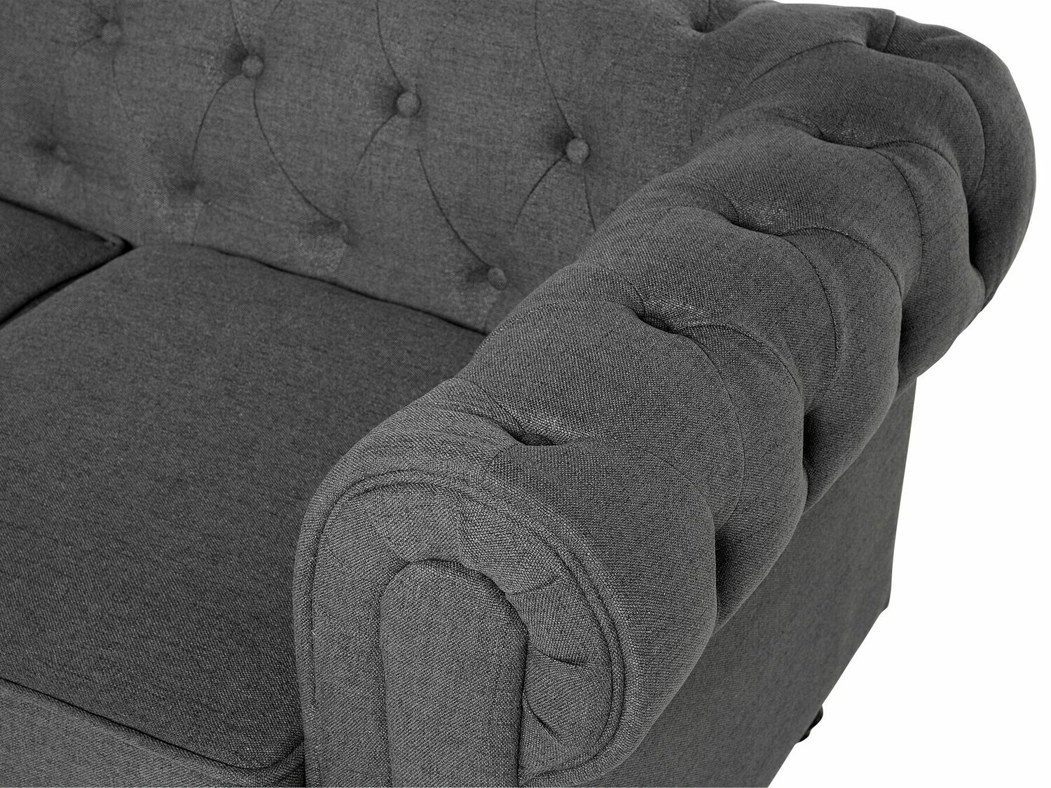 Chesterfield dīvāns Cirdoro 100 (Pelēks)
