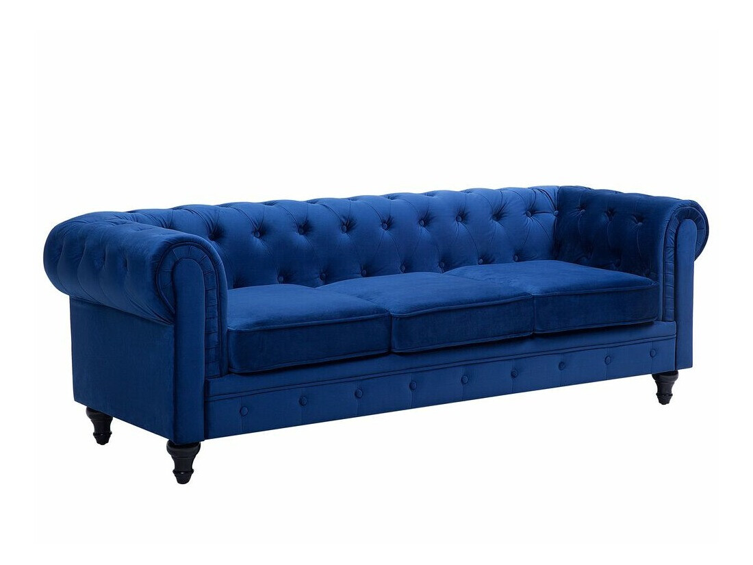 Chesterfield dīvāns Cirdoro 101 (Zils)