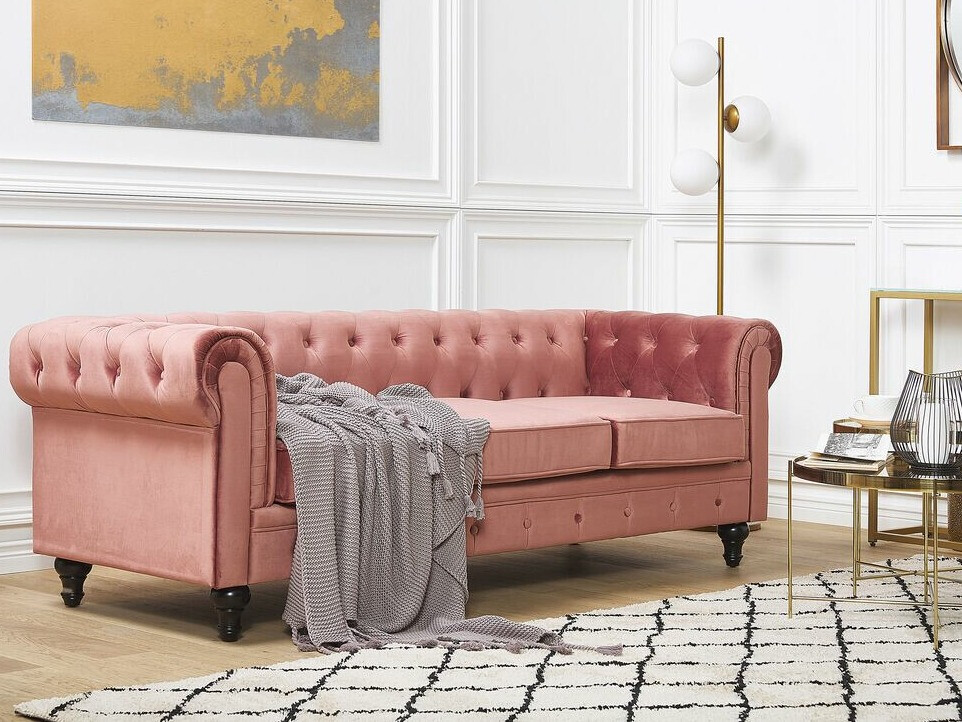 Chesterfield dīvāns Cirdoro 101 (Violets)