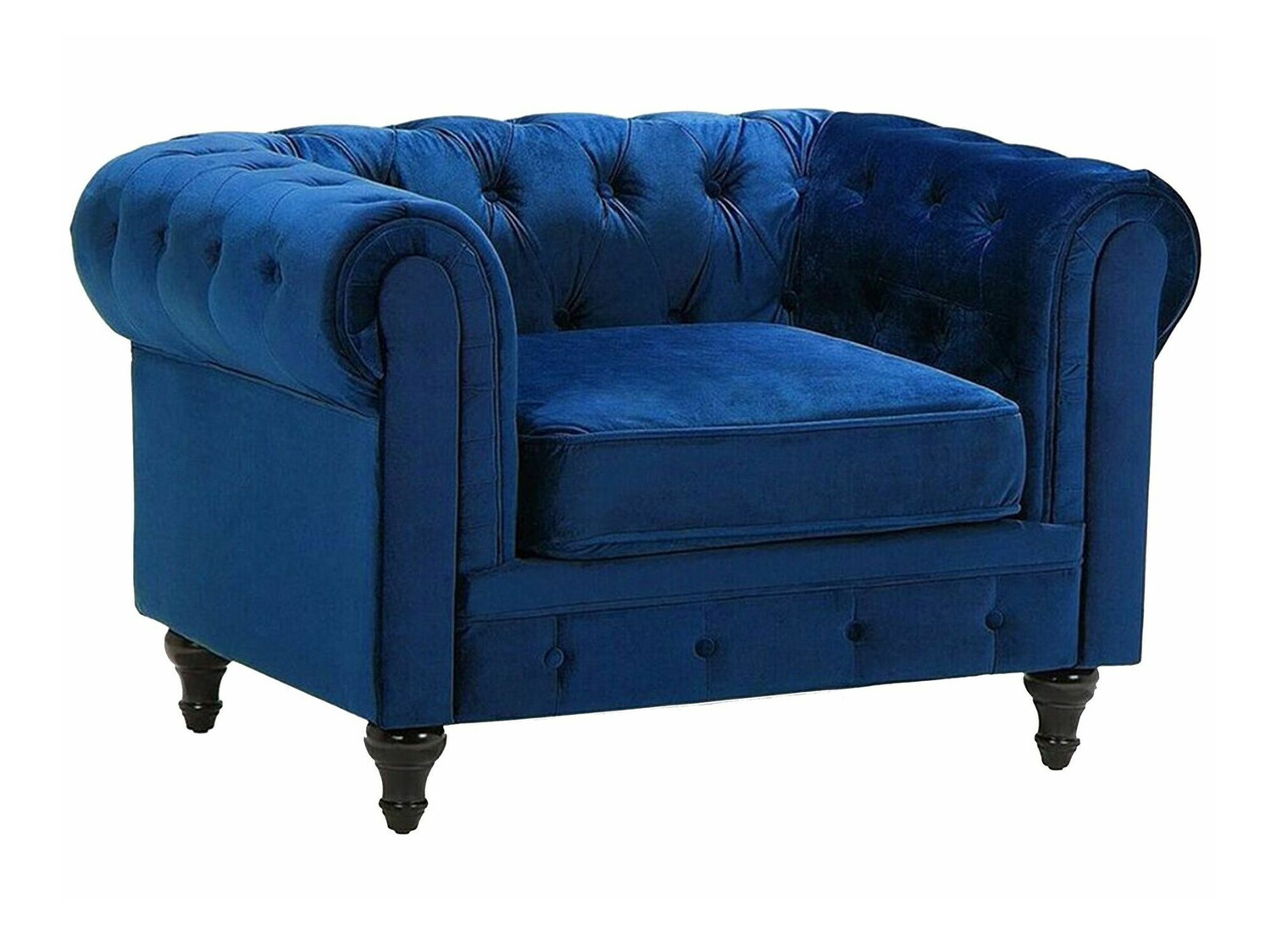 Chesterfield atpūtas krēsls Cirdoro 102 (Zils)