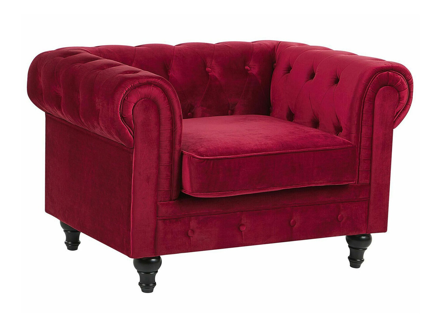 Chesterfield atpūtas krēsls Cirdoro 102 (Sarkans)