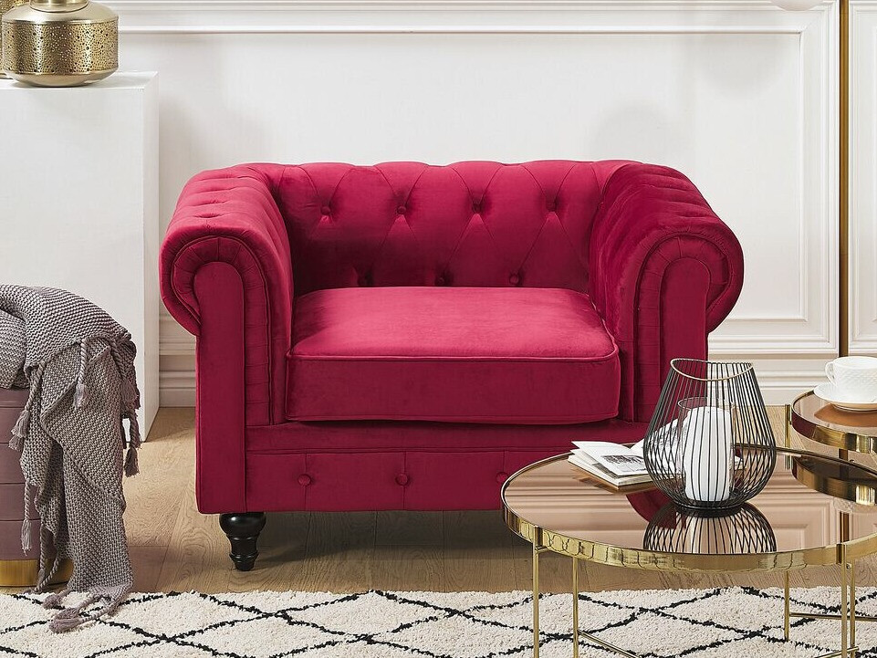 Chesterfield atpūtas krēsls Cirdoro 102 (Sarkans)
