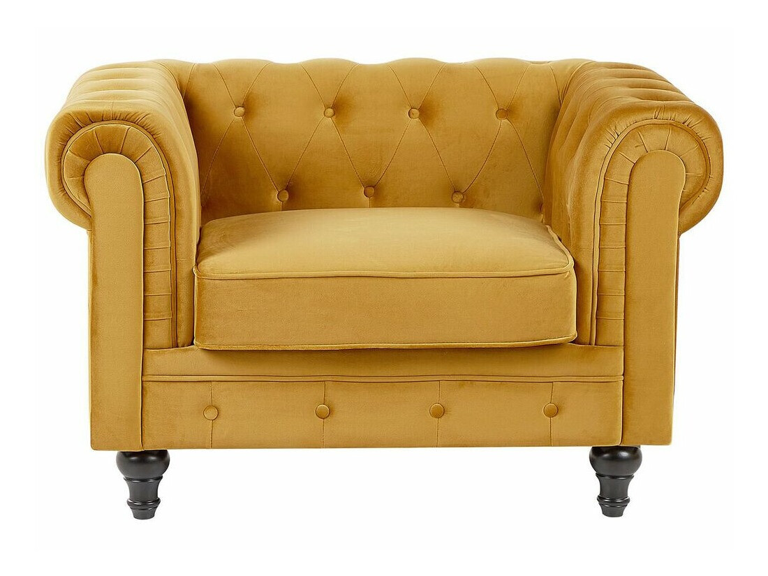 Chesterfield atpūtas krēsls Cirdoro 102 (Dzeltens)
