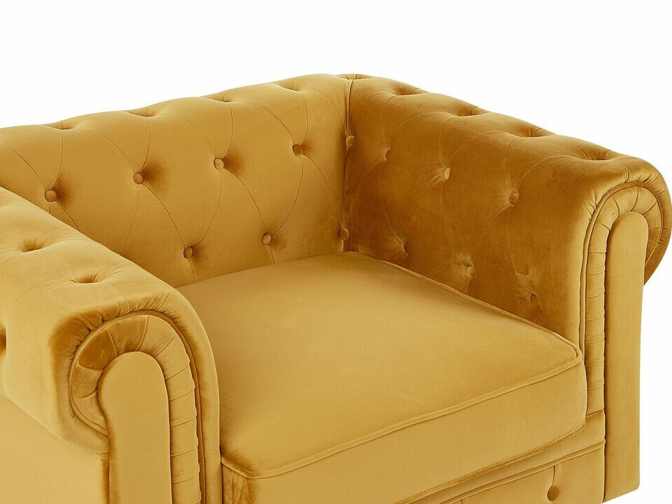 Chesterfield atpūtas krēsls Cirdoro 102 (Dzeltens)