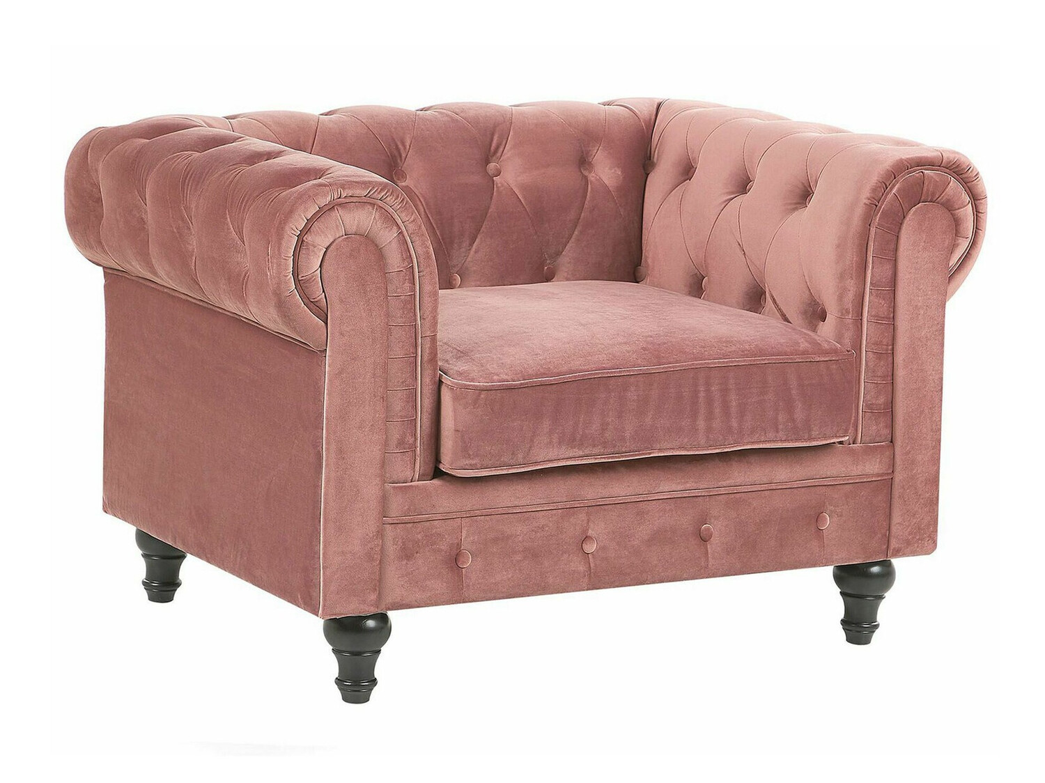 Chesterfield atpūtas krēsls Cirdoro 102 (Tumši rozā)