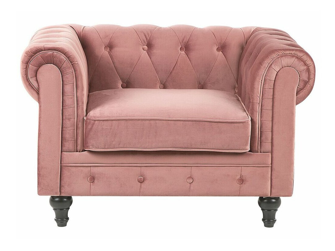 Chesterfield atpūtas krēsls Cirdoro 102 (Tumši rozā)