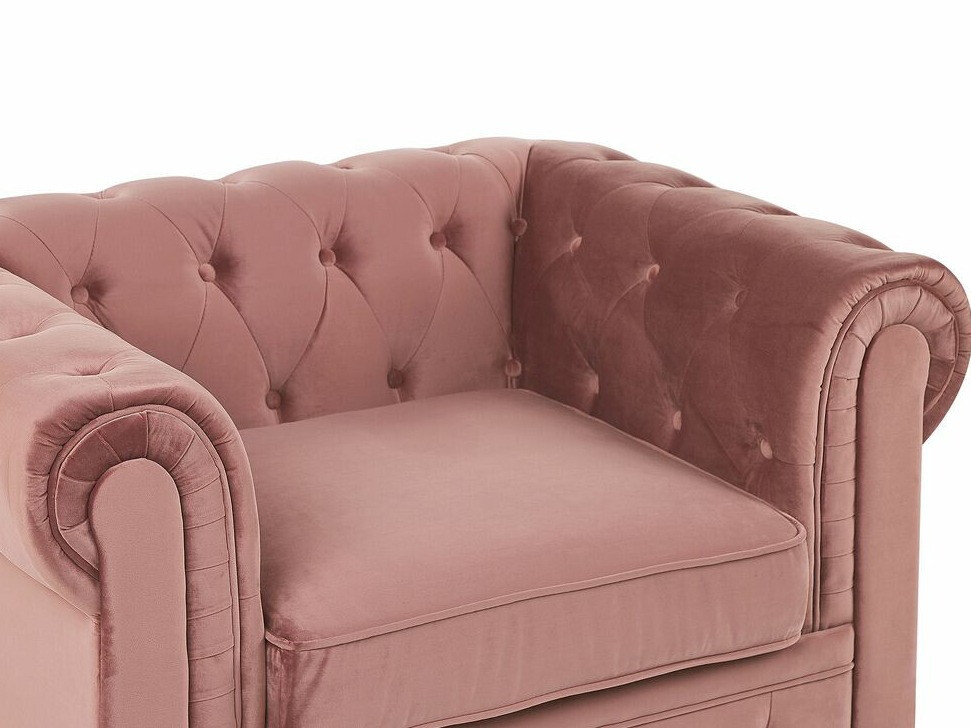 Chesterfield atpūtas krēsls Cirdoro 102 (Tumši rozā)