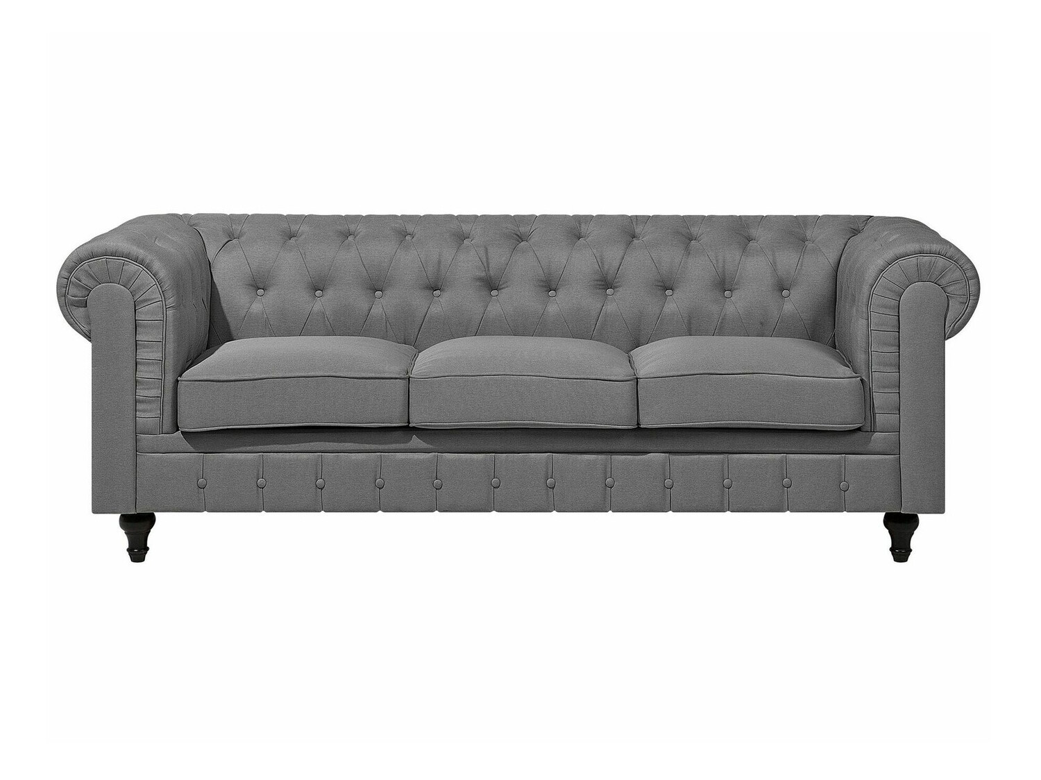 Chesterfield dīvāns Cirdoro 104 (Pelēks)