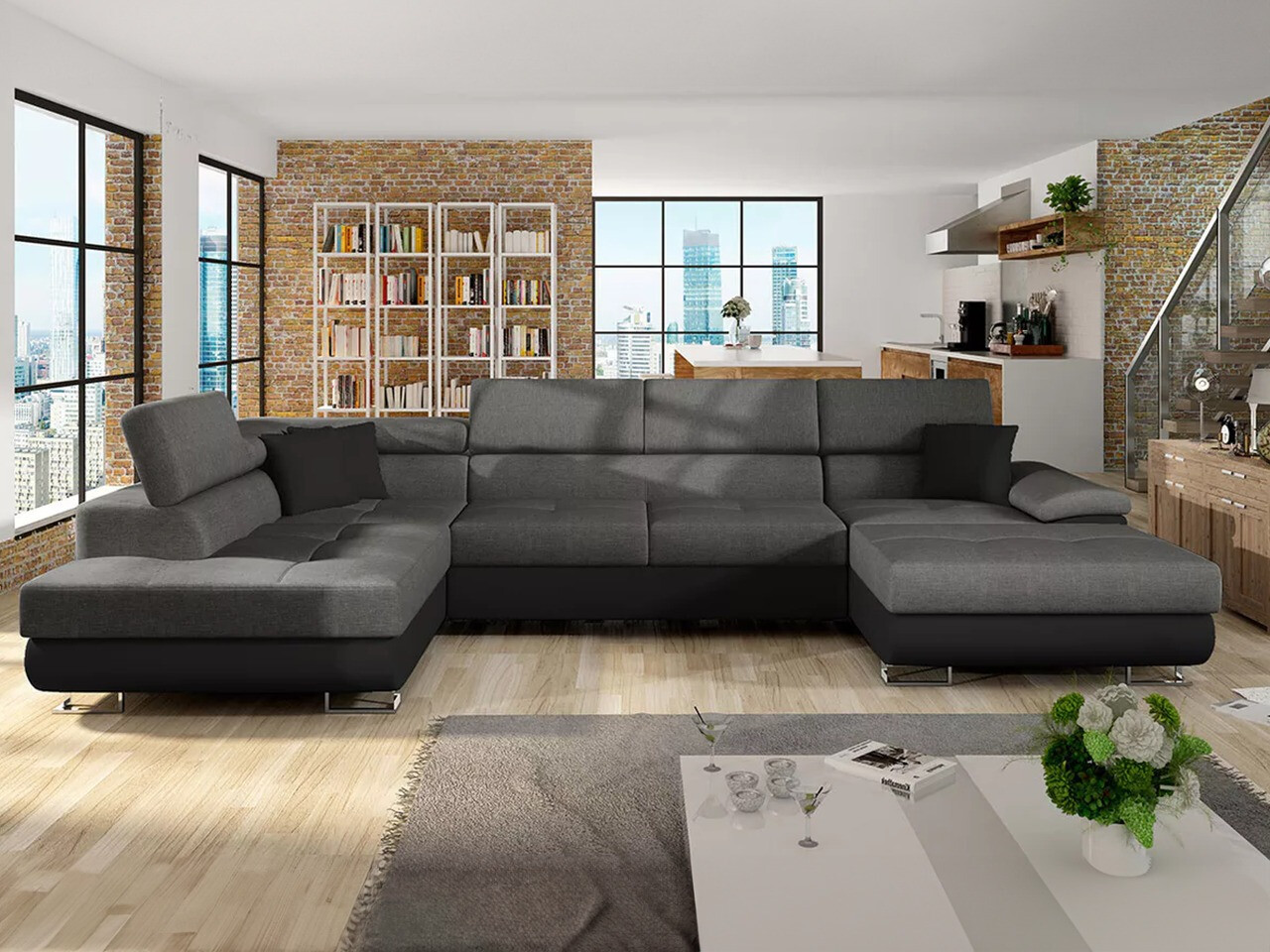 Stūra dīvāns Comfivo Ruta IV (Soft 011 + Lux 06 + Soft 011)