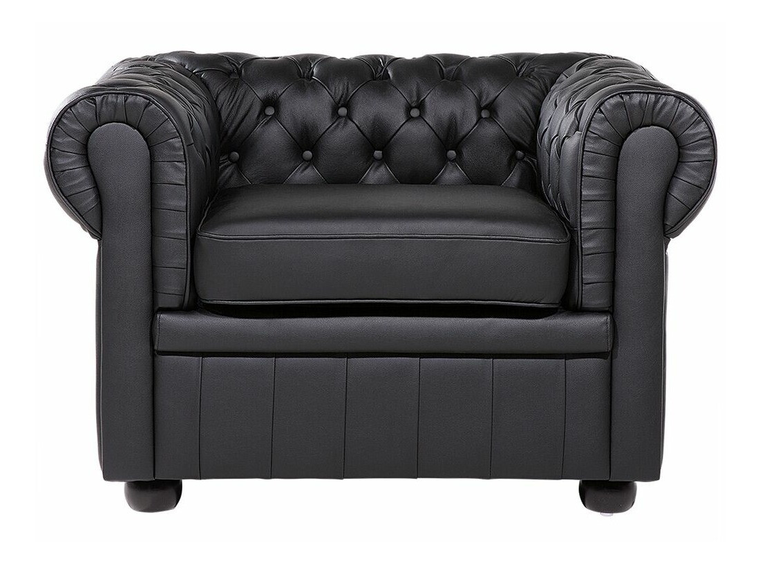 Chesterfield atpūtas krēsls Cirdoro 105 (Melns)