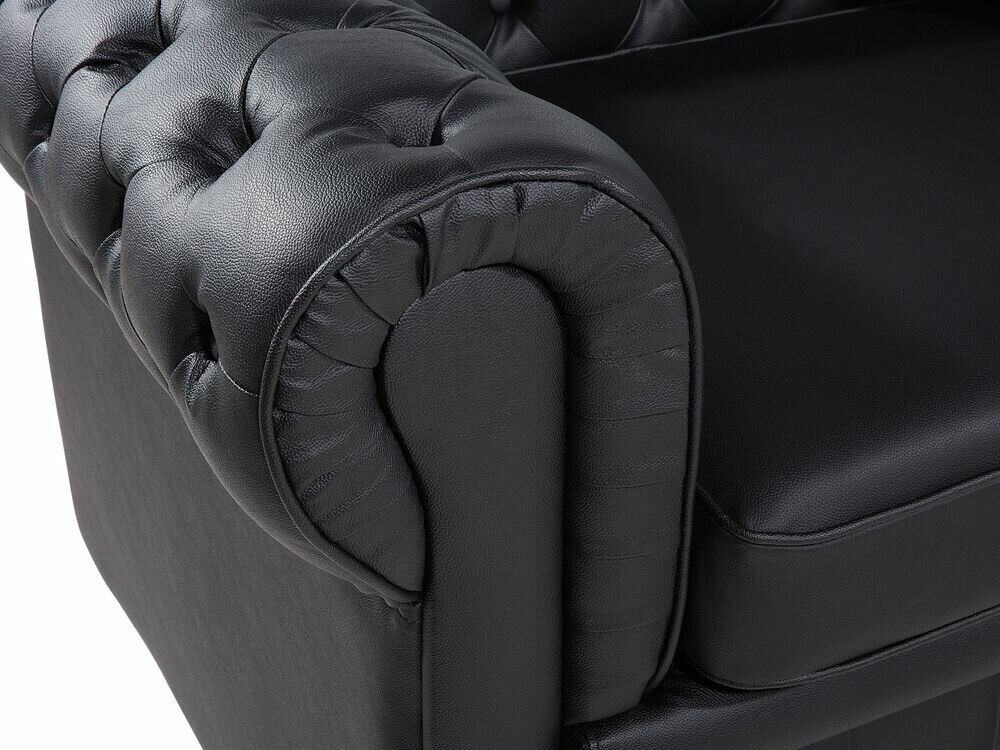Chesterfield atpūtas krēsls Cirdoro 105 (Melns)
