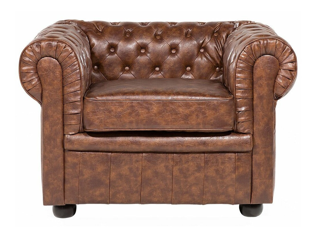 Chesterfield atpūtas krēsls Cirdoro 105 (Brūns)