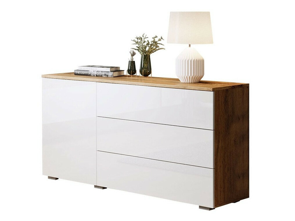 Kumode Sarasota 128 (Votan ozols + Glancēts balts)
