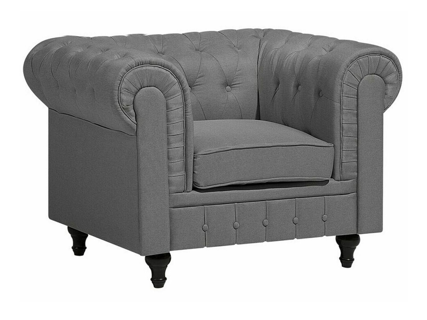 Chesterfield atpūtas krēsls Cirdoro 107 (Pelēks)