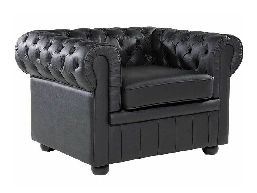 Chesterfield mīksto mēbeļu komplekts Cirdoro 112 (Melns)