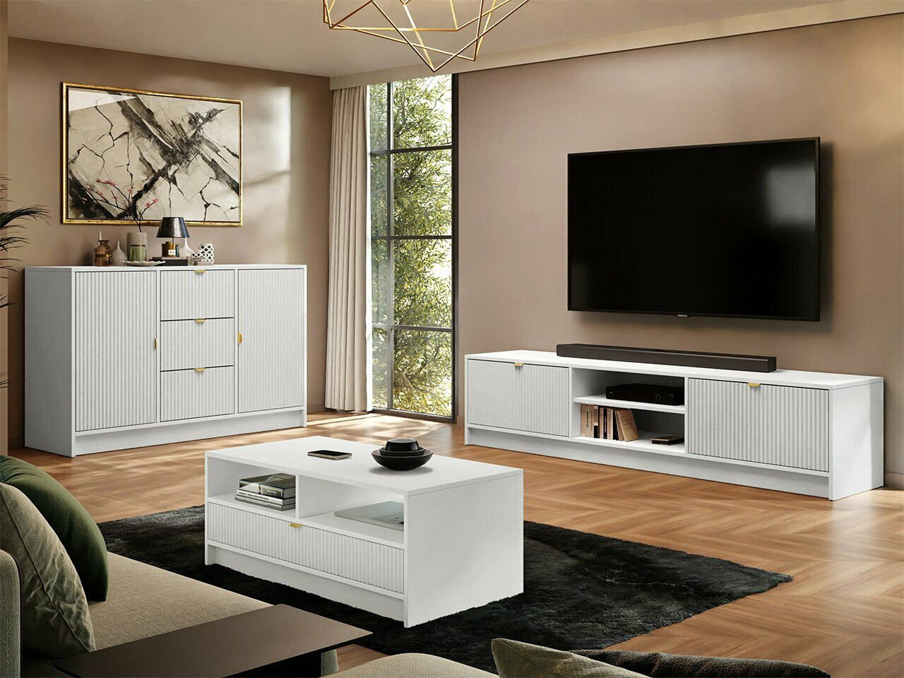 Žurnālu galdiņš Comfivo Papilio (Balts)