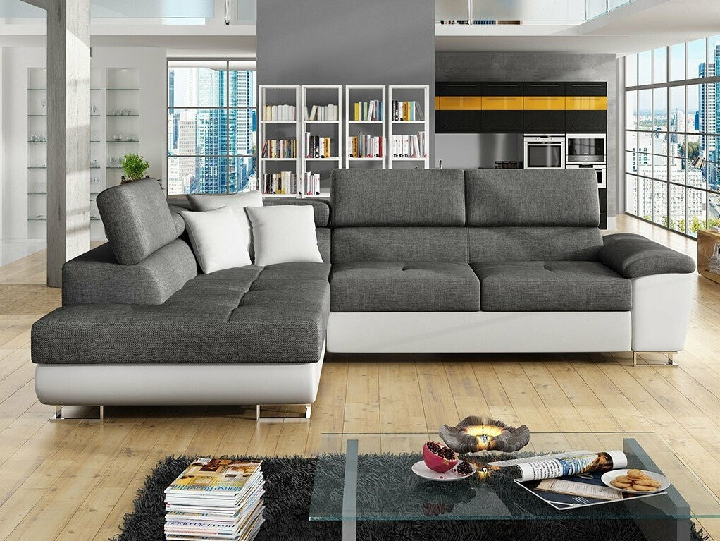 Stūra dīvāns Comfivo Ruta II (Soft 017 + Lux 06 + Soft 017)