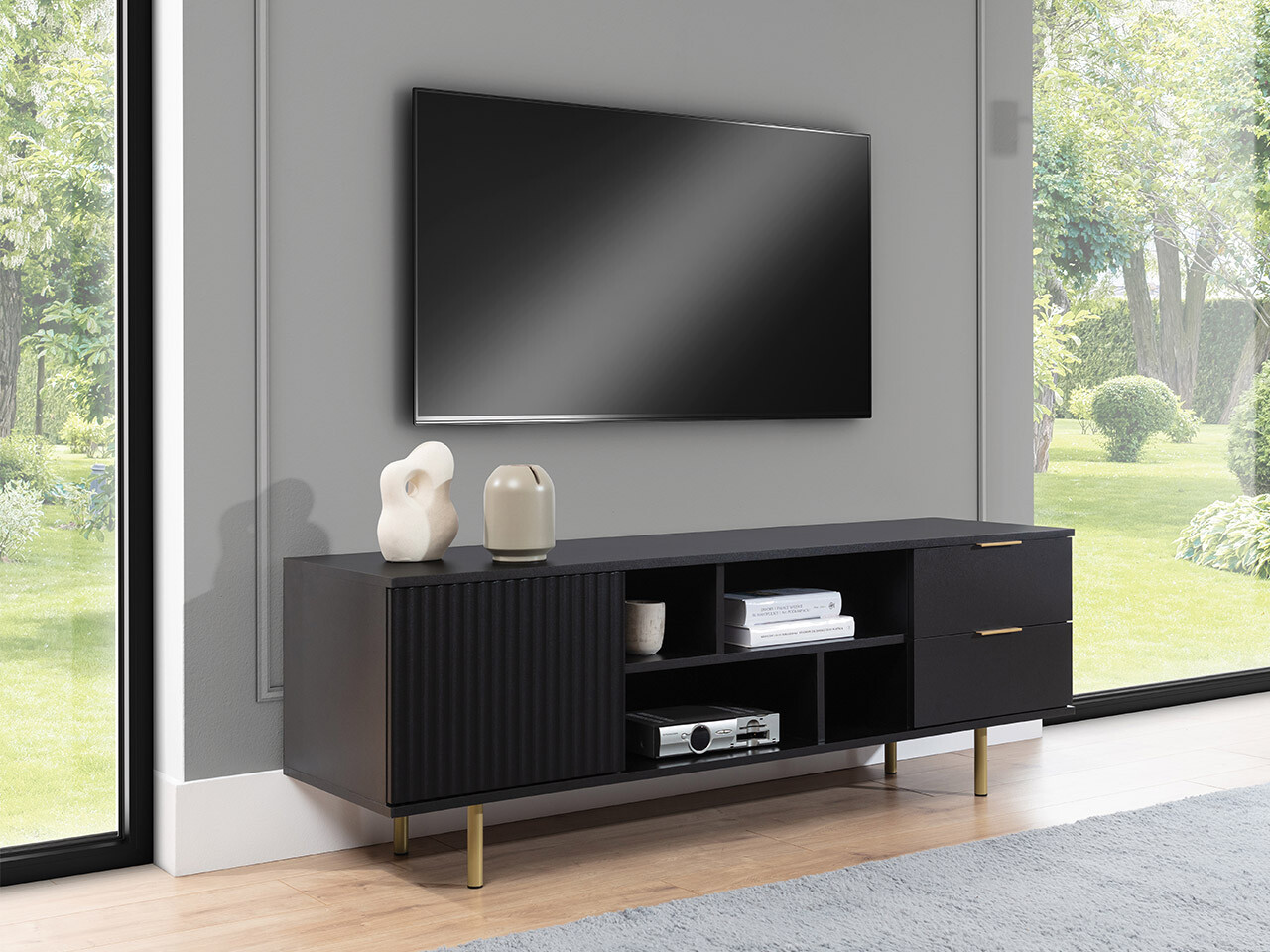 TV galds Decus (Melns)