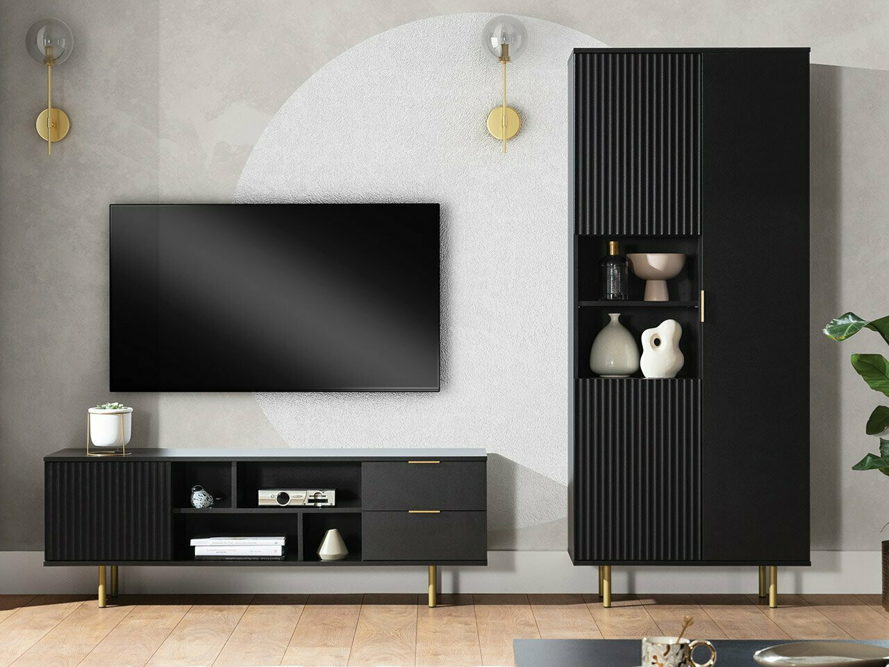 TV galds Decus (Melns)